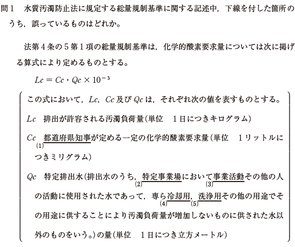 水質概論　過去問