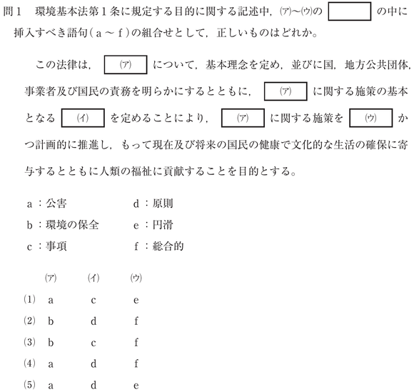 公害総論　過去問